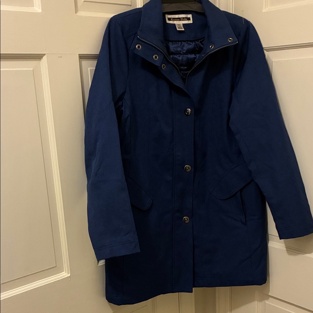Kristen Blake Navy Trench Coat